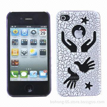 PC rubber case for iPhone 4S, 5 colors available, MOQ 500pcs each color